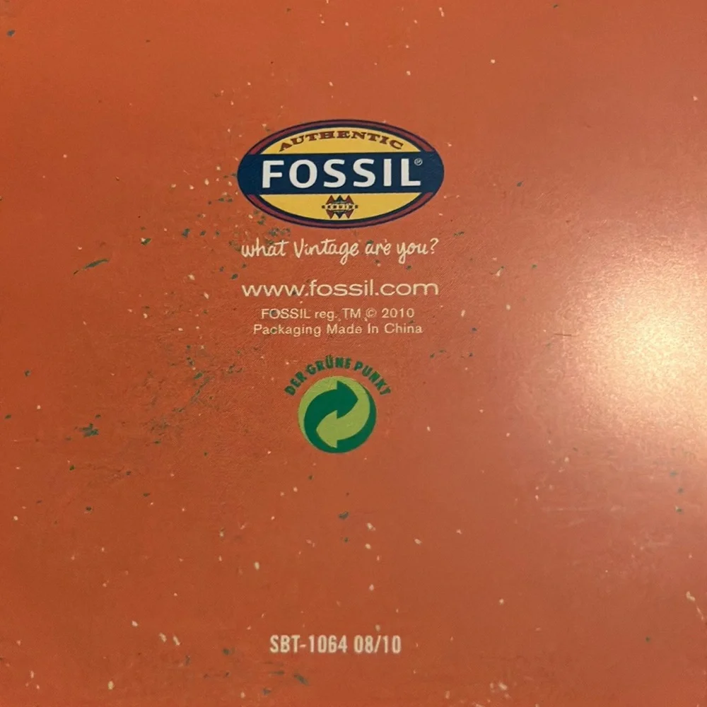 Fossil‎ Championship Football Tin Box - Cream and Teal